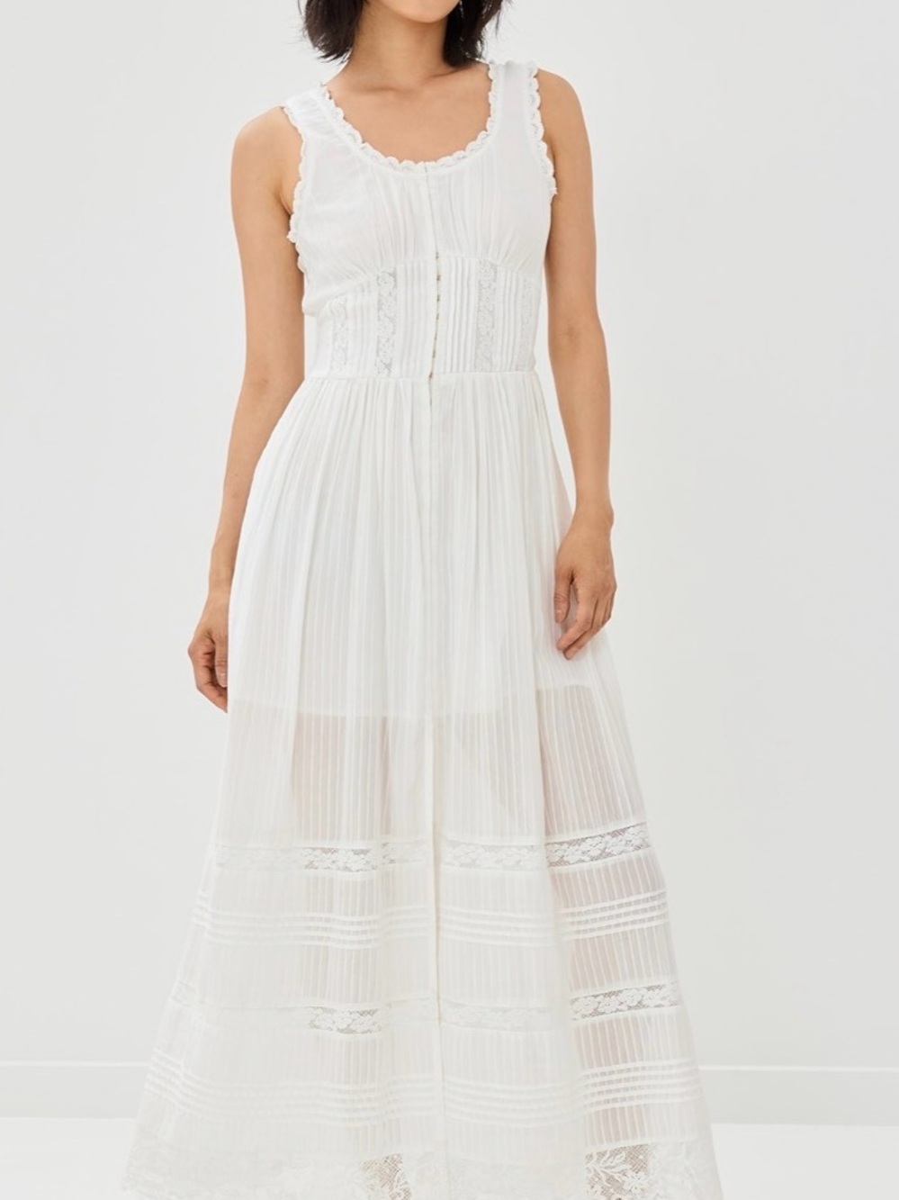 LoveShackFancy Santelle Lace Dress Coastal Cowgirl Cottagecore - Picture 3 of 16